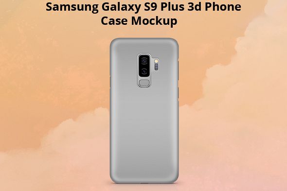 Samsung Galaxy S9 Plus 3d Phone Case Mockup Back View