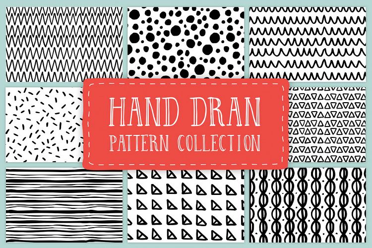 Hand drawn pattern collection