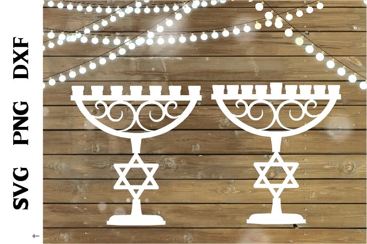 Menorah/Hanukkiah SVG Cut File