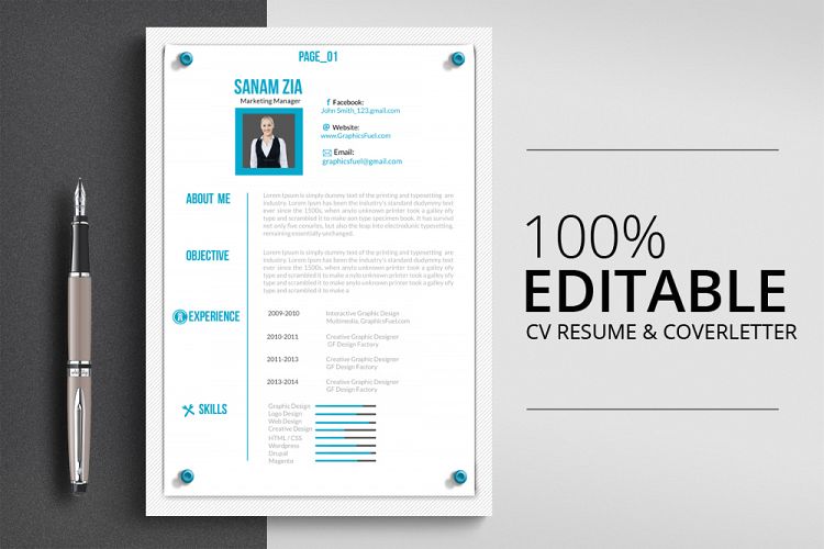 3 pages CV Resume Template