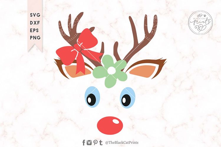 Baby Reindeer face SVG DXF EPS PNG