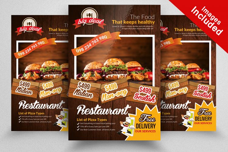 Restaurant Menu Flyer Template