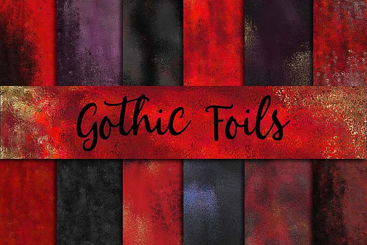 Gothic Foils Textures Digital Paper