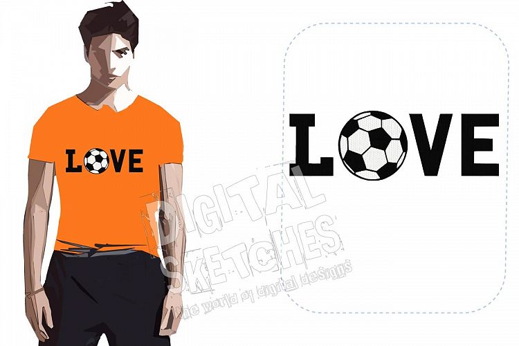 Soccer Machine Embroidery Design 5 Sizes