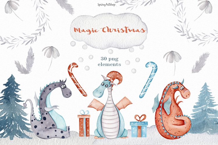 Christmas magic Winter Dragons