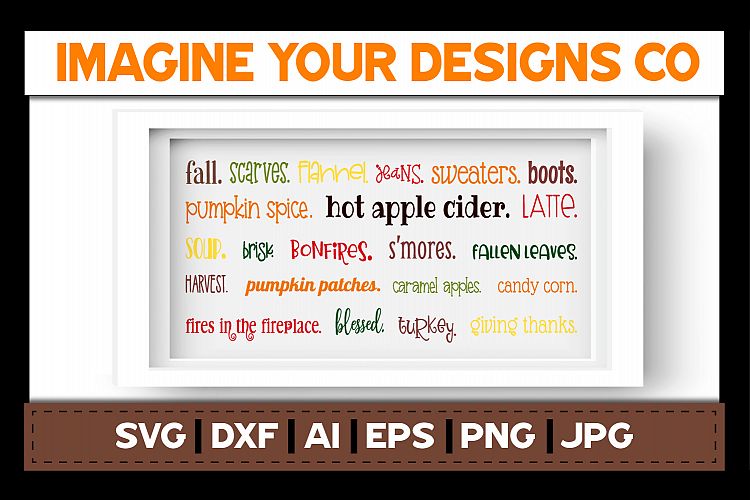 Fall and Autumn Wall Art SVG Cut File