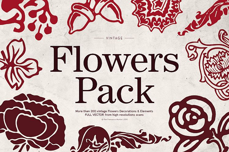 Flowers PACK (200 Items)