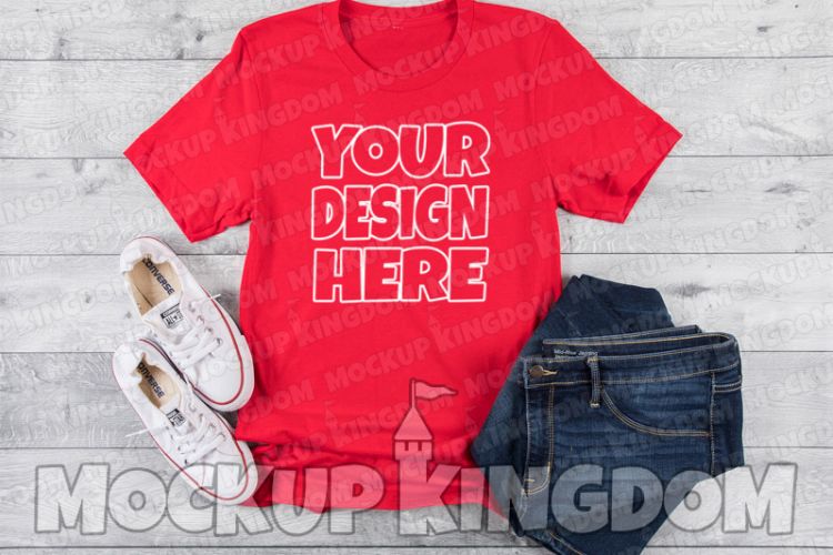 Unisex Crew Neck Shirt Mockup, Bella Canvas Mockup