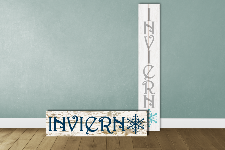 Invierno Winter Porch Sign SVG Design