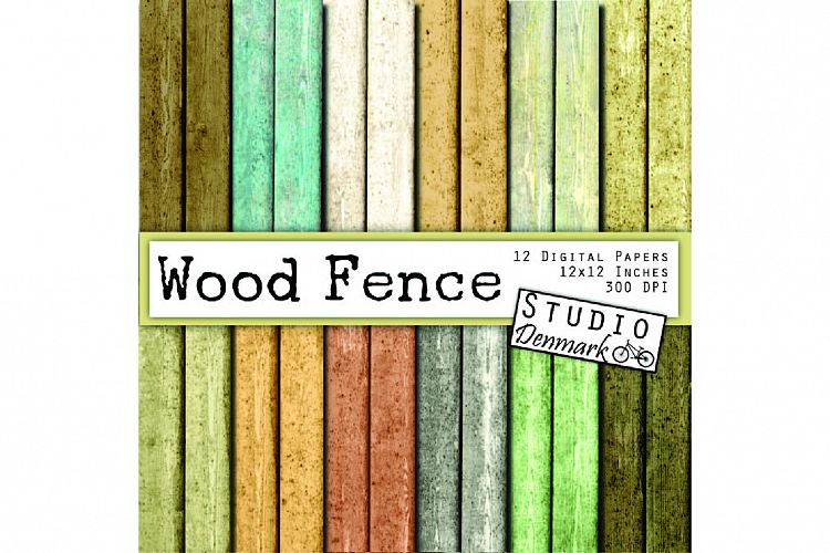 Wood Digital Paper - Distressed Wood Fence Planks