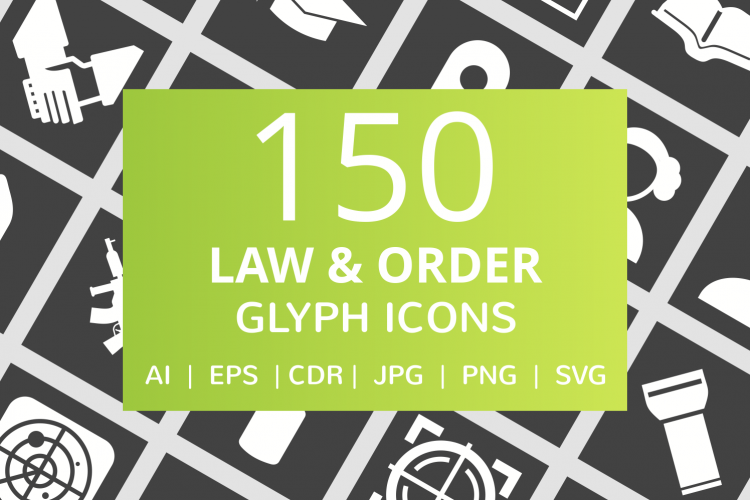 150 Law   Order Glyph Inverted Icons