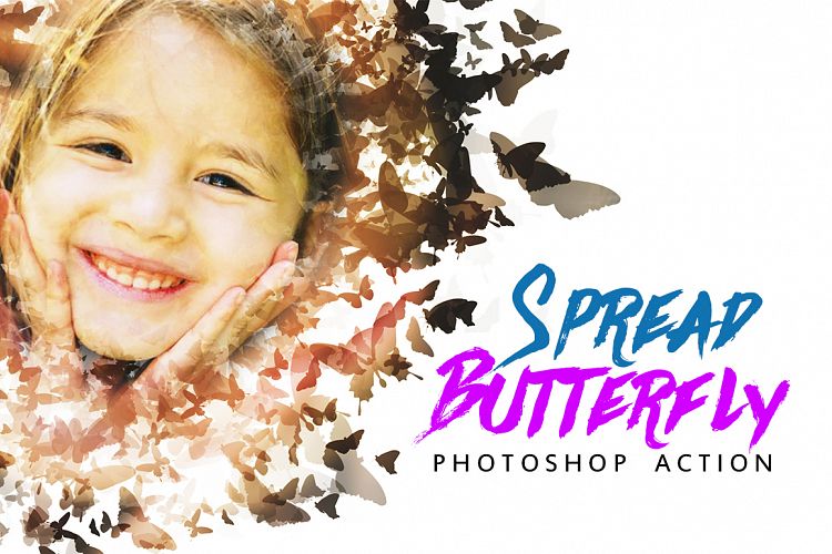 Butterfly Spread Photoshop Action