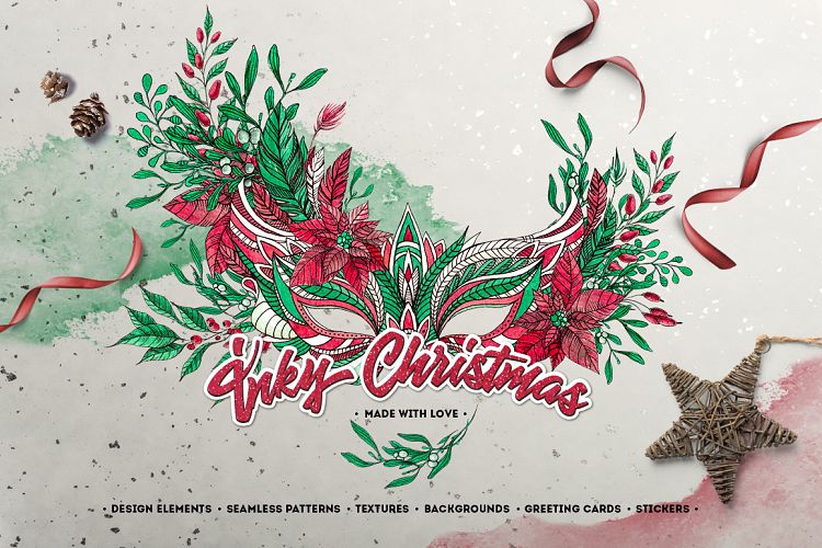 Inky Christmas Huge DIY Set