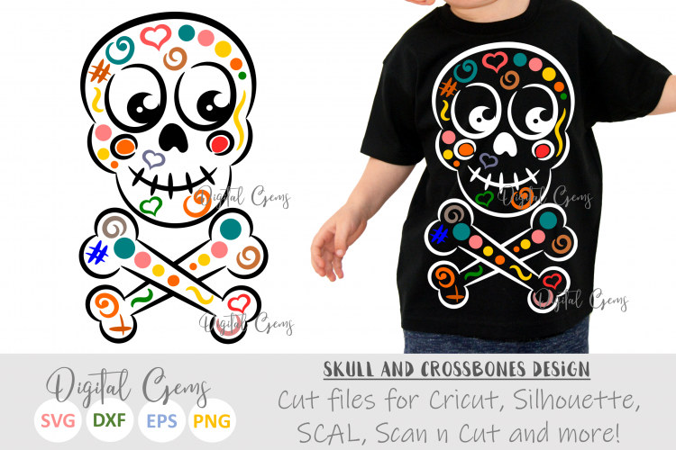 Halloween Skull and crossbones SVG / PNG / EPS / DXF files