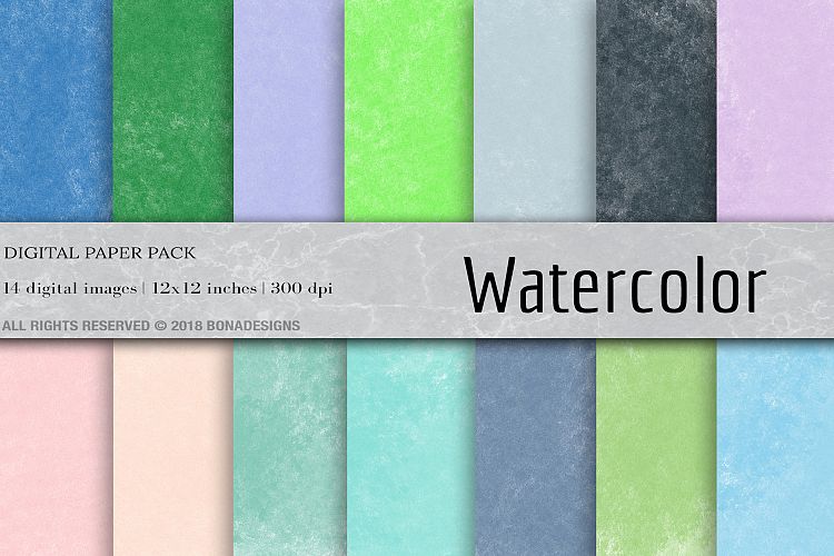 Watercolor Digital Paper, Watercolor Background