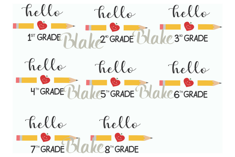 Hello 1st Grade svg Hello class bundle First day of school 