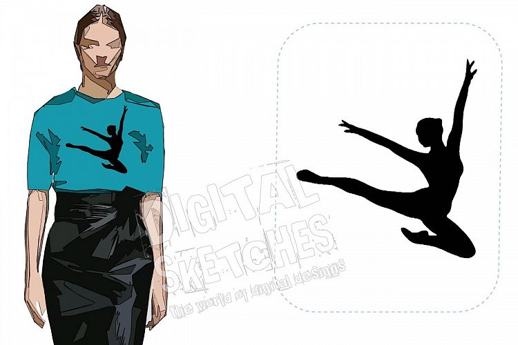 Ballerina Ballet Dance Machine Embroidery Design 3 Sizes