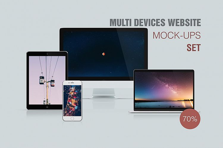 Multi Devices Website Mockup Set