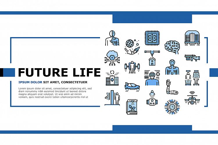 Future Life Devices Landing Header Vector example image 1