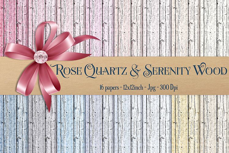 16 Rose Quartz And Serenity Rustic Wood Digital Papers