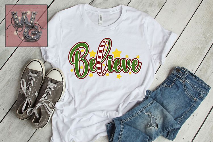 Believe Christmas DesignSVG DXF PNG JPG Comm