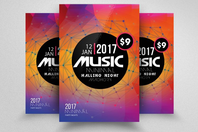Techno Music Party Flyer