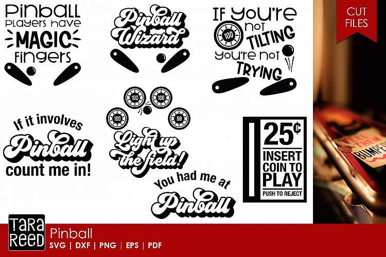 Pinball - Arcade Game SVG and Cut Files for Crafters