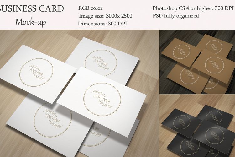 Business card mockup. Product place.