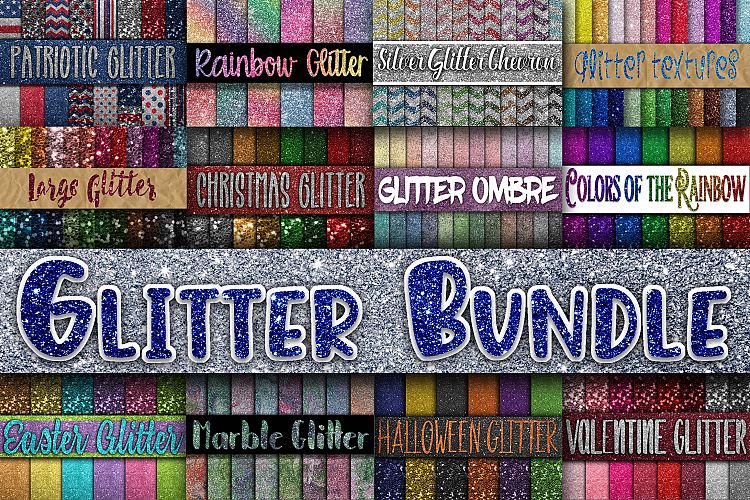 Glitter Bundle - Over 200 Digital Papers - Glitter Textures