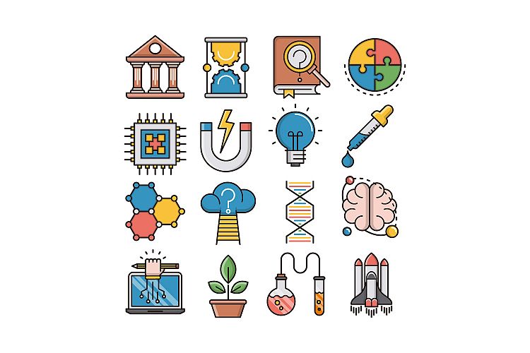 Science icons set