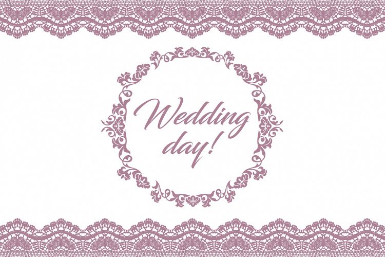 ornamental wedding invitation card