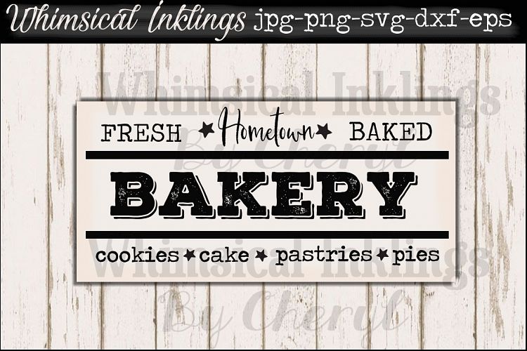 Hometown Bakery Vintage Sign SVG (108551) | SVGs | Design ...