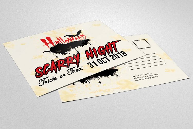 Halloween Trick or Treat Night Postcard