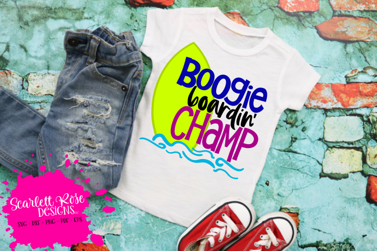 Boogie Boardin Champ SVG