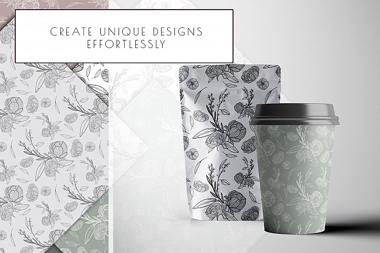 floral digital paper, scrapbooking, flower patterns