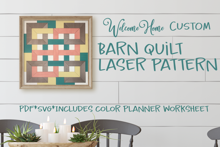 Download Modern Farmhouse Barn Quilt SVG for Laser Cut file (534351 ...