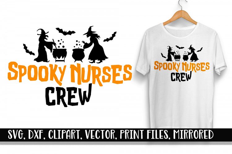 Spooky Nurses Crew svg - Halloween cut files for nurse