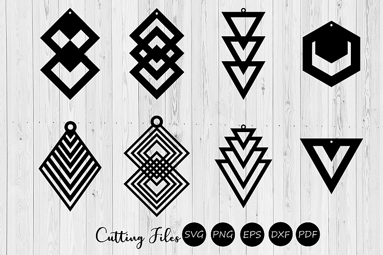 Download Geometric earrings | SVG cut files | Laser cutting