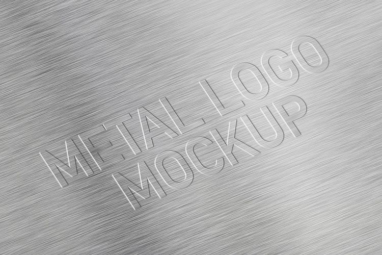 Silver Metal Logo Mockup