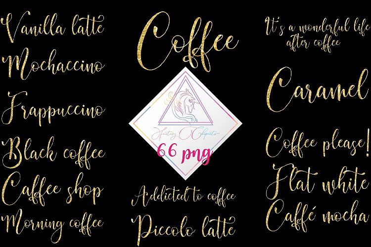 Coffee Word Art Clipart