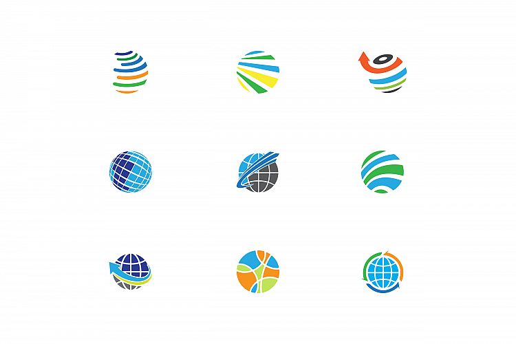 vector logo globe