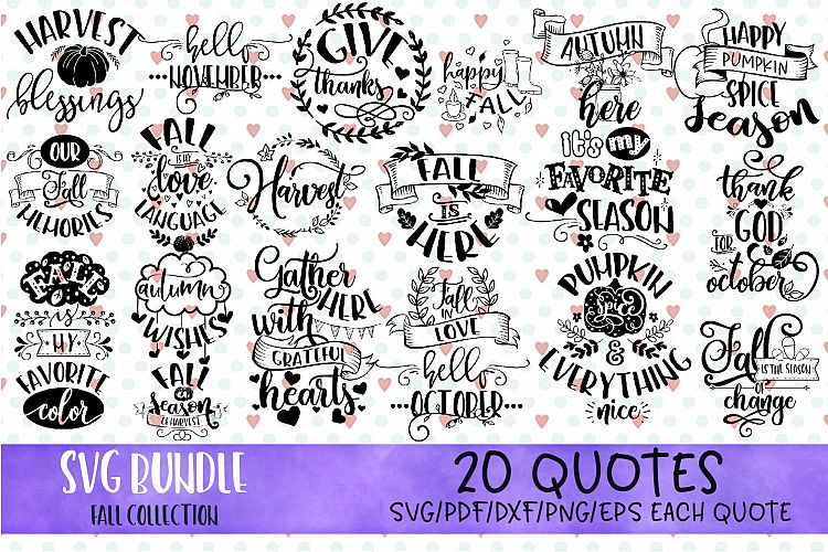 SVG Bundle Fall, Harvest SVG, Farm SVG, Autumn quotes svg