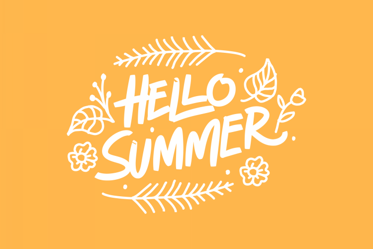 Hello Summer Typography