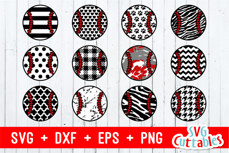 Patterned Baseballs | Cut File