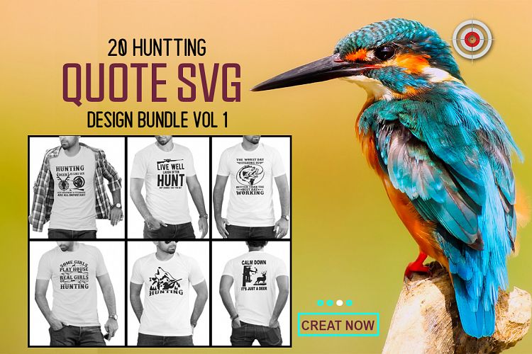 20 Hunting Quotes SVG Cutting File Vol 1