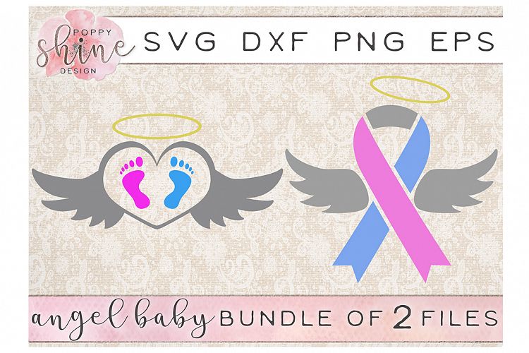 Angel Baby Bundle of 2 SVG PNG EPS DXF Cutting Files ...