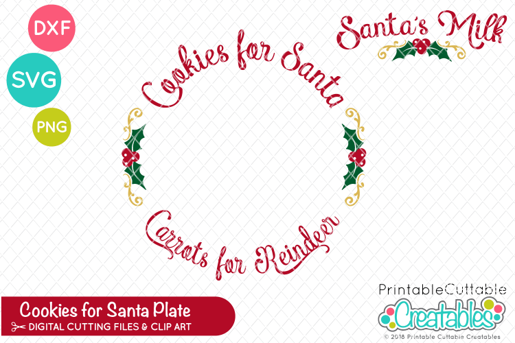 Cookies for Santa Plate SVG