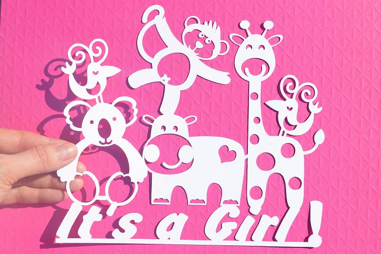 Its a Girl paper cut SVG / DXF / EPS files