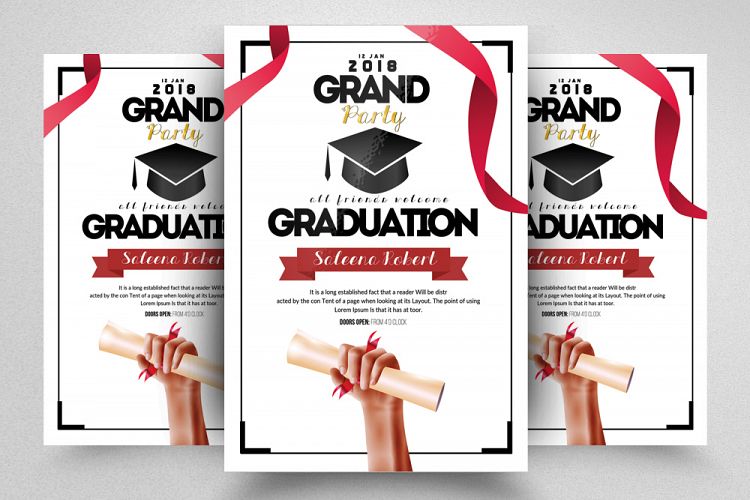Graduation Party Flyer Template