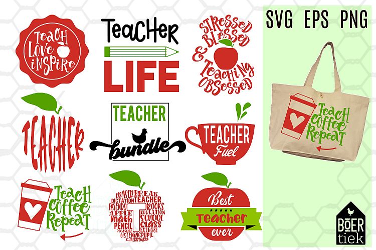 Teacher bundle, SVG files, cutting files